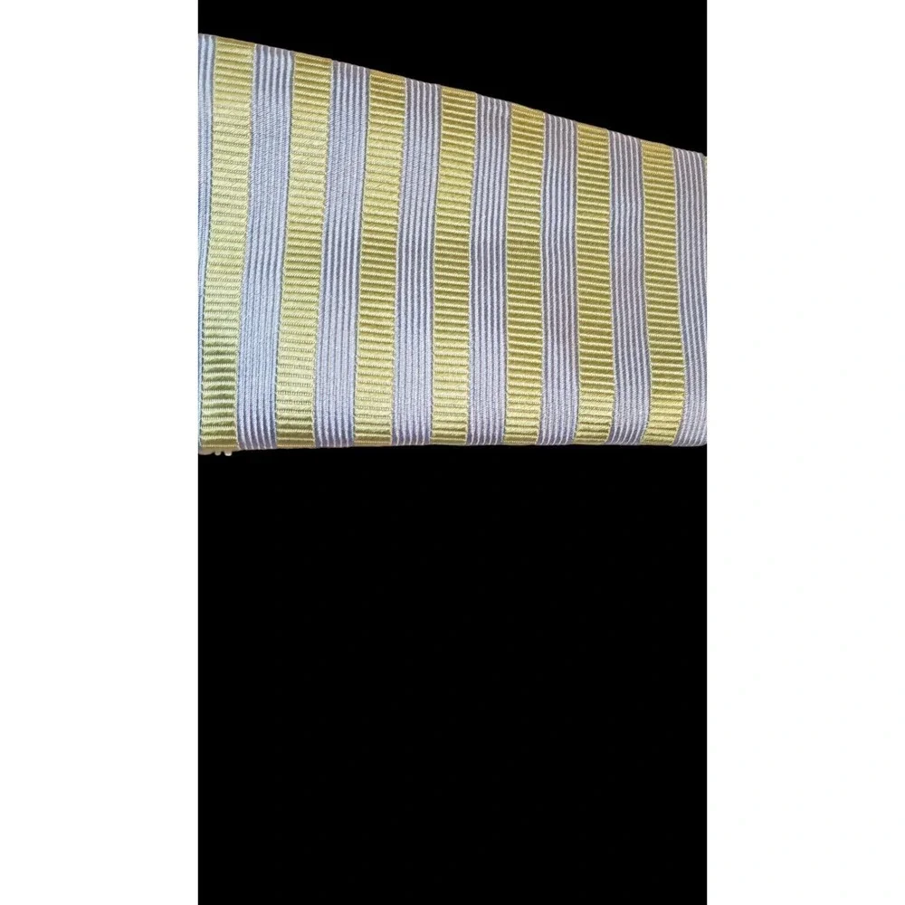Gianni‎ Long Made In Italy Tie Hand Made 100% Silk Yellow Striped Necktie